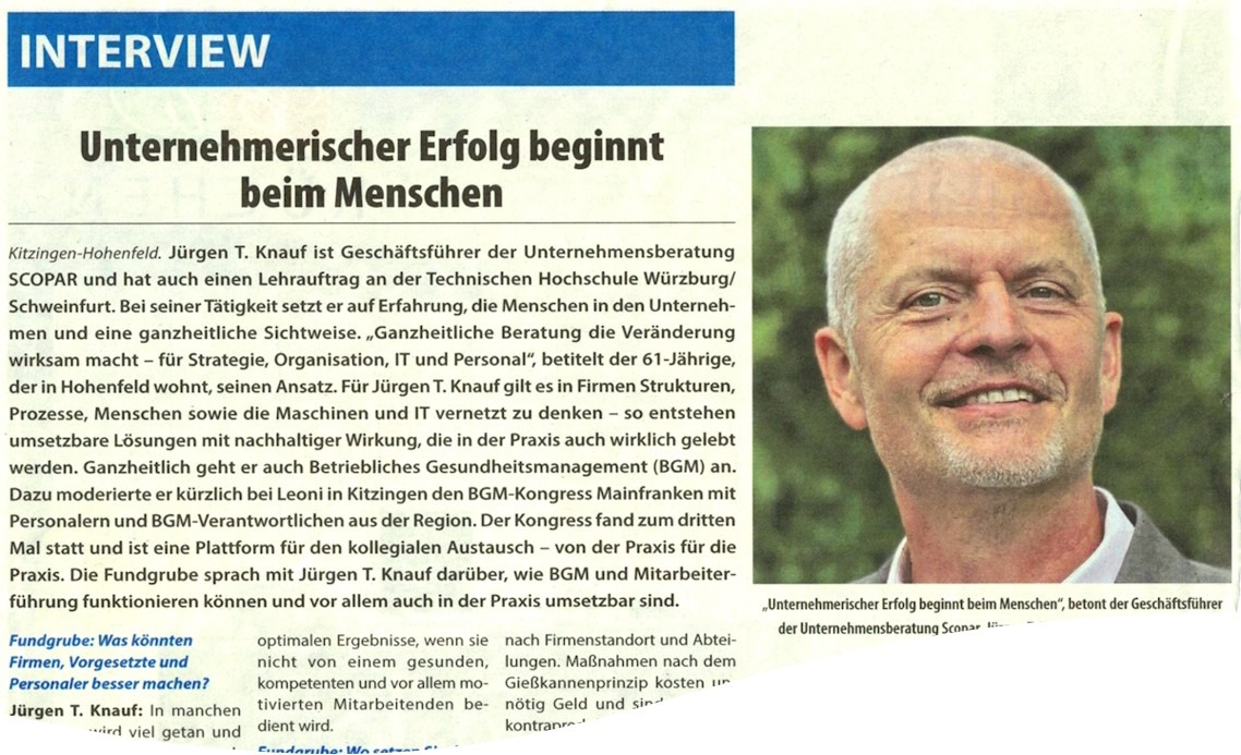 Jürgen T. Knauf im Interview bei der Fundgrube Kitzingen